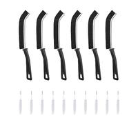 6 brosses de nettoyage pour joints et 10 petites brosses de nettoyage, outil de nettoyage des joints, kit de nettoyage multifonction, brosse de salle de bain avec long manche, convient pour la salle