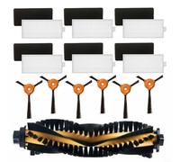 6 brosses latérales, 6 filtres, 1 kit de brosse rouleau pour EcoVacs pour DEEBOT 500 600 601, pièces de rechange haute efficacité pour poils d'animaux et nettoyage des coins (1)