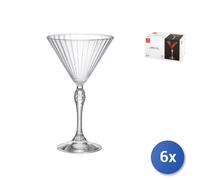 6 Calices En Verre Bormioli Rocco America '20 Pour Martini Transparent Cl25