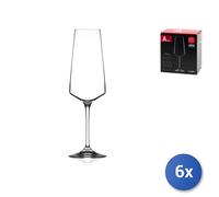 Ensemble De 6 Verres À Vin En Verre Transparent Pour Flûte, 35,5Cl