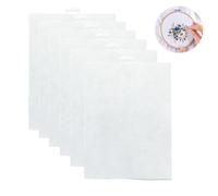 6 Canevas Plastique 28x21cm Blanc pour Point de Croix Broderie et Couture | Grille transparente solide, base stable, activite manuelle adulte, compatible crochet tissu