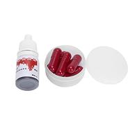 6 Capsules de Faux Sang pour Maquillage d'Halloween | Liquide Rouge Comestible, Accessoire de Farce pour Fêtes, Effets Spéciaux de Scène Horreur, Activation Simple en Mordant