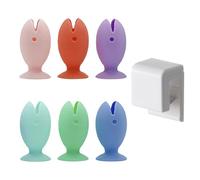 6 Capuchons De Brosse À Dents en Forme De Poisson avec 1 Porte-Dentifrice sans Clous, Capuchons De Tête De Brosse À Dents Couleur Macaron, Capuchons De Tête De Brosse À Dents Portables