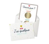 6 CARTES À GRATTER FILLE OU GARÇON 12.5X17.5CM OR