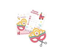 6 Cartes d'invitation à découper - Princesse