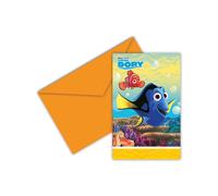 6 Cartes D'invitation + Enveloppes Le Monde De Dory Taille Unique Multicolore