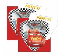 6 CARTES INVITATION CARS RACE