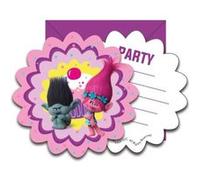 Procos Lot de 6 cartes d'invitation Troll avec enveloppes Multicolore 49805 Taille Unique