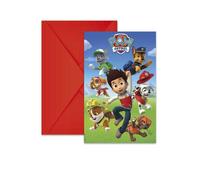 Folat Invitations 89441P Pat'Patrouille – 6 pièces avec enveloppes Prêt pour l'action