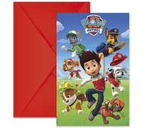 Folat Invitations 89441P Pat'Patrouille – 6 pièces avec enveloppes Prêt pour l'action