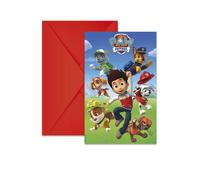 6 Cartons D'invitation Avec Enveloppes Pat'patrouille Prêt Pour L'action Taille Unique Multicolore