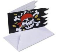 6 Cartons d'invitation Pirate Taille Unique G