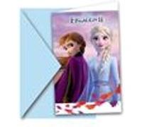Disney Cartes d'invitation La Reine des Neiges 2 avec enveloppes – Lot de 6