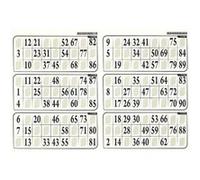6 Cartons Loto Bingo Sur 1 Planche Format 29x20cm - Epais 1 Mm, Couleur Ivoire - Carte Multi Grilles - Set Accessoire Et Carte Tigre