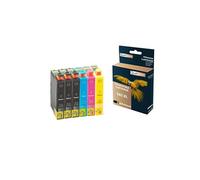 - 6 Cartouches compatible pour EPSON 502 XL 502XL Noir (x3) + Cyan + Magenta + Jaune (Jumelles) pour Epson Expression Home XP-5100 XP-5100