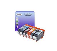 6 Cartouches compatibles avec Canon PGI-525, CLI-526 XL pour Canon Pixma MG6150, MG6250, MG8150, MG8250 Noire + Couleur