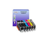 6 Cartouches compatibles avec Canon PGI-550, CLI-551 XL pour Canon pixma MG6350, MG7100, MG7150, MG7550 Noire + Couleur