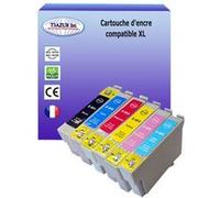 6 Cartouches Compatibles pour Epson Stylus Photo RX585, RX685 remplace Epson T0801 T0802 T0803 T0804 T0805 T0806 - T3AZUR