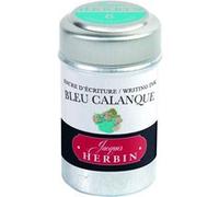 6 cartouches d'encre - Bleu calanque - Pour stylos plume et roller - Herbin