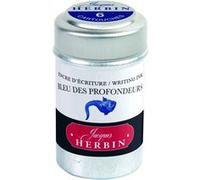 Generique – Cartouches d'encre Herbin Bleu des profondeurs pour stylos plume et roller, 6 cartouches
