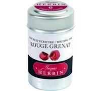 Jacques Herbin – Cartouches d'encre 20129T – 6 pour stylo-plume/roller sans emballage, Rouge grenat