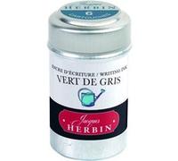 Jacques Herbin Cartouches d'encre 20107T - Boîte de 6 pour stylo-plume/roller, Vert de gris