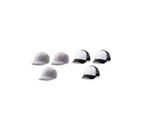 6 casquettes à personnaliser - Noir/ Blanc + Gris - Cricut