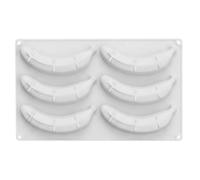 6 Cavity Banana Shape Jelly Chocolate Cake Baking Mould