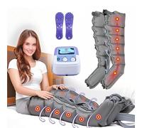 6-cavity Machine de pressothérapie, Masseur Électrique Compression d'air, Bottes pressothérapie, Drainage lymphatique Jambes, Massage Jambe, pressotherapie Jambes et Ventre et Bras