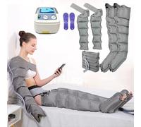 6 Chambres Appareil De Massage À Compression D'air, Drainage Lymphatique Bottes Pressothérapie Amélioration De La Douleur Relaxation, Pressothérapie Circulation Sanguine Jambes/Bras/Taille