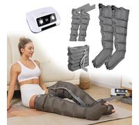 6 Chambres Appareil De Massage à Compression D'Air,Massage Jambes Circulation Lymphatique Bottes PressothéRapie,Possibilité De Minutage Bottes Masseur De Jambes à Compression D'Air Botte