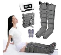 6 Chambres Appareil De Massage à Compression d'Air Pour Jambes, Botte De Pressothérapie Pour Jambe, Massage Lymphatique Drainant Jambes, Bottes Pressothérapie Drainage Lymphatique
