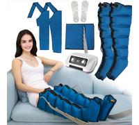 6 Chambres Appareil De Massage À Compression d'air pour Jambes, Pressotherapie Jambes Et Ventre, Massage Jambes Lourdes Et Douloureuses, Appareil Circulation Sanguine Jambes