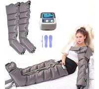 6 Chambres Appareil De Massage À Compression, Drainage Lymphatique Jambes, pour Appareil Circulation Sanguine Bras, Jambes, Taille, Pieds, Amélioration De Douleur Relaxation,2legs