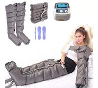 6 Chambres Appareil De Massage À Compression, Drainage Lymphatique Jambes, pour Appareil Circulation Sanguine Bras, Jambes, Taille, Pieds, Amélioration De Douleur Relaxation,2legs+Waist