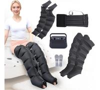 6 Chambres Bottes Pressothérapie, Appareil Drainage Lymphatique, Drainage Lymphatique Jambes, Machine De Pressothérapie, Pression et durée réglables (noir, 2legs+2arms+1 waist)