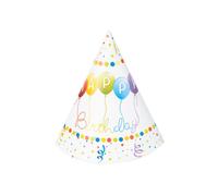6 Chapeaux de fête Happy Birthday