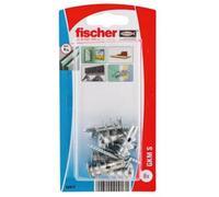 6 chevilles métal autoforeuses charge moyenne Fischer 31mm