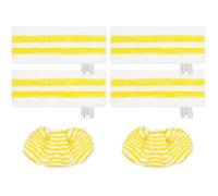 6 chiffons microfibre compatibles Kärcher EasyFix SC2-5: 4 tampons sol + 2 manuels