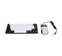 6 Clés RVB Keyboard de Jeu inté et Défini Rétro-Couloir à LED Filaire pour Tablettes et en e avec AME (Cadre Noir Central Blanc)