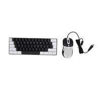 6 Clés RVB Keyboard de Jeu inté et Défini Rétro-Couloir à LED Filaire pour Tablettes et en e avec AME (Cadre Noir Central Blanc) (Cadre Blanc Central Noir)