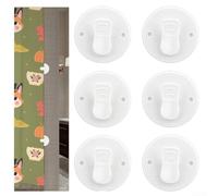 6 clips auto-adhésifs pour rideaux de douche pour éviter les éclaboussures d'eau et maintenir les rideaux fermement en place, adaptés à différents paramètres