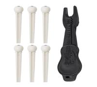 6 Clous De Guitare Et 1 Extracteur De Clous De Guitare, Broches De Pont De Guitare, Pièces De Guitare, Outils De Réglage De Guitare, Accessoires De Guitare