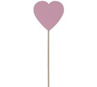 HOBI 6 Coeurs sur PIC Bois 19CM Rose