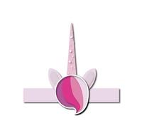 6 Coiffes Licorne Rose Taille Unique Rose