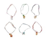 6 Colliers à Motif pour Animaux de Compagnie, Collier réglable pour Chien avec Clochette pour Chiens, Chats, Lapins, furets, porcs domestiques, Joli Collier en Polyester Doux avec