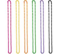 6 Colliers De Perles Néon,Rose Rouge,Vert Fruit,Orange,Jaune,Violet,Noir,Colliers Vintage Des Années 80,Colliers De Fête,Accessoires De Mode