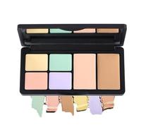 6-Color Correcting Concealer Palette, Cream Concealer Brush, Waterproof Full Coverage Makeup for Blemishes, Contouring, and Imperfections, Professional Concealer Set