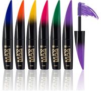 6 Color Mascara,3d Plum-Fiber Mascara,Waterproof Long Lasting Volumizing Lengthening Curling,Create Charming Eye Makeup,Halloween And Christmas Gift For Girl And Women#1