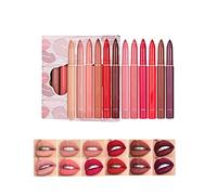6 Color Rotating Sharpenable Matte Lipstick Pencils, Waterproof Lasting Wear Hydrating Smudge Resistant Velvety Feel Lipstick, For All Skin, Lipstick Pen Lip Liner Set Suitable For Ladies (A+B)